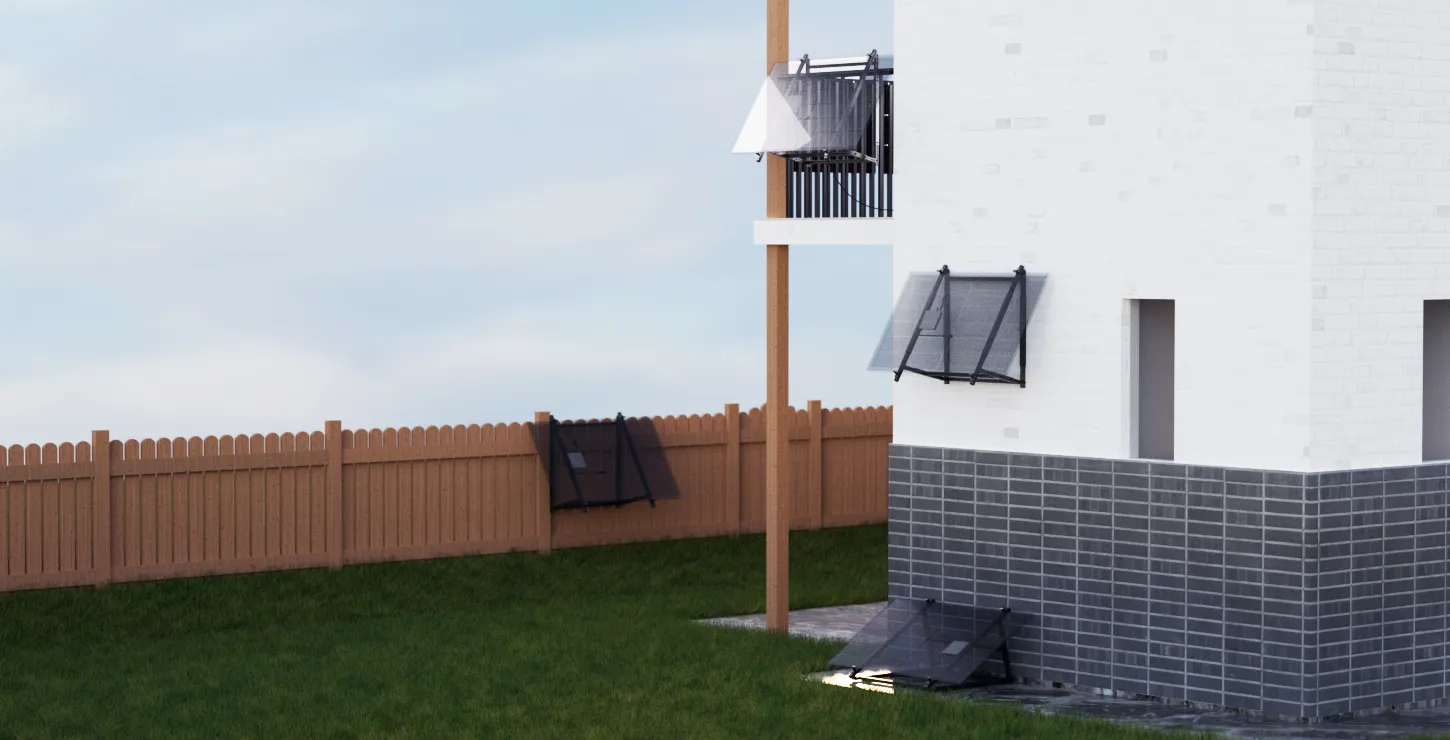 durable easy balcony angled solar panel kits