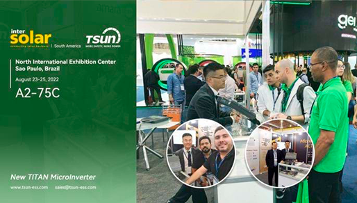 TSUN 3000W TITAN Microinverter Pose in Intersolar Brazil - Redefine Microinverter Application