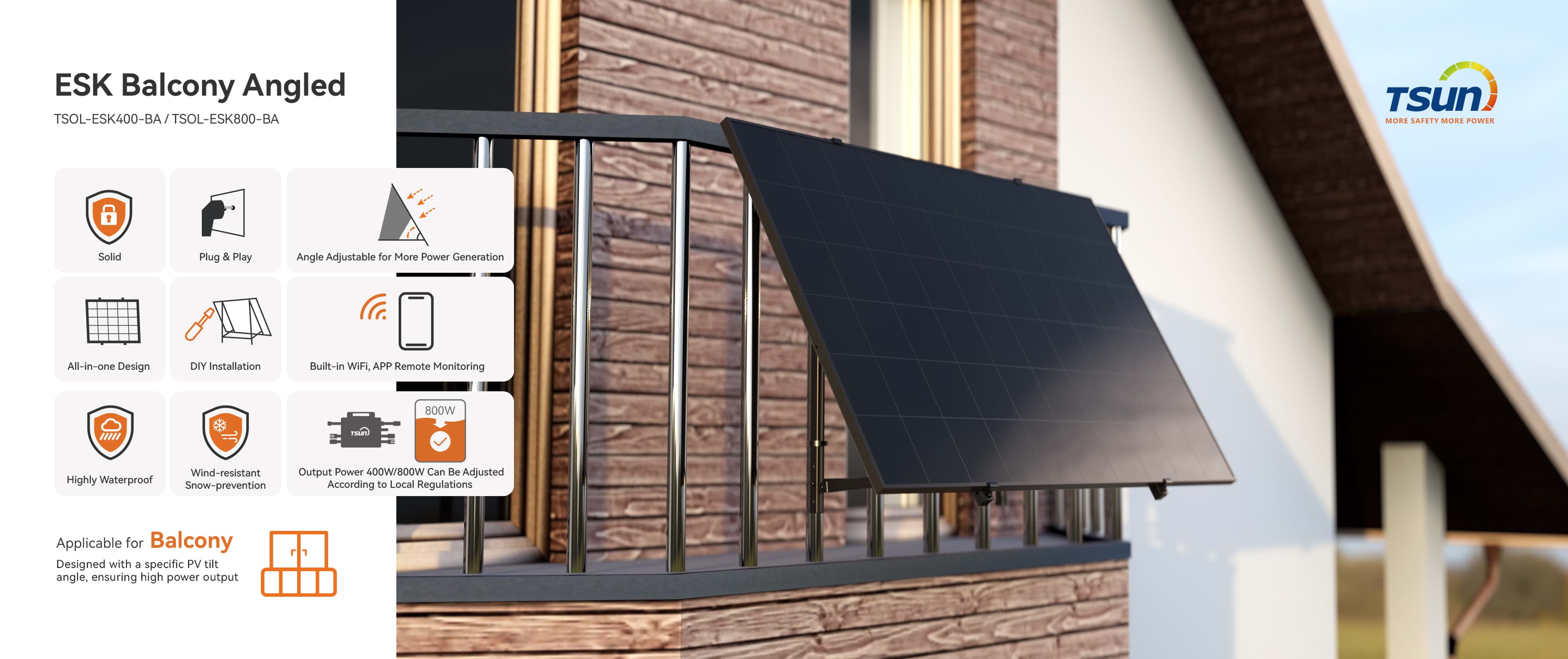 Empower Your Balcony, Harness the Sun with Easy Solar Kit - TSUN